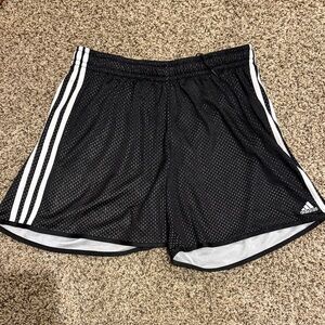 Adidas Woman’s Mesh Black and Gray Basketball Shorts